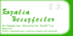 rozalia weiszfeiler business card